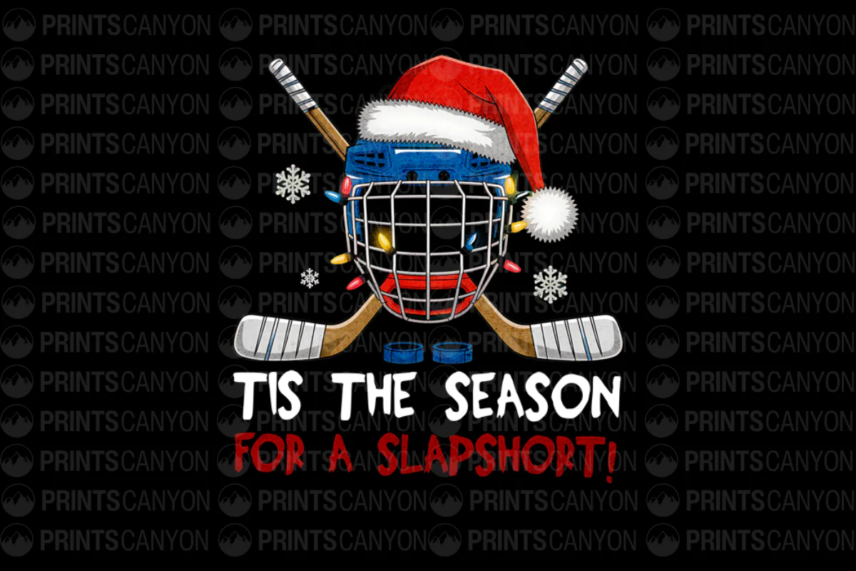 Tis the Season for a Slapshot Christmas T-Shirt Design