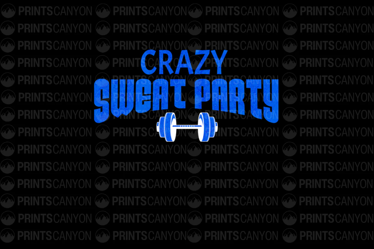 Crazy Sweat Party Workout T-Shirt Design