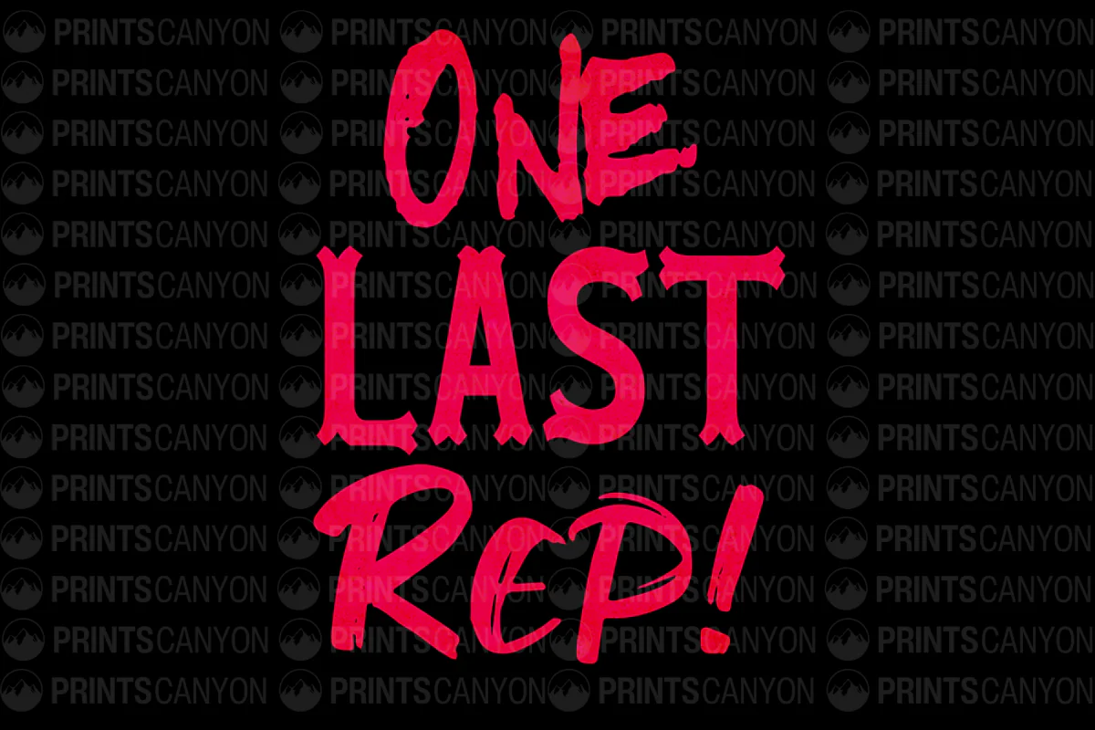 One Last Rep Motivational Fitness T-Shirt Design for Gym Lovers