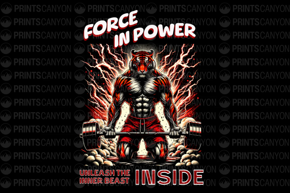 Powerful Tiger Gym Shirt Design: Unleash Your Inner Beast with Force and Strength