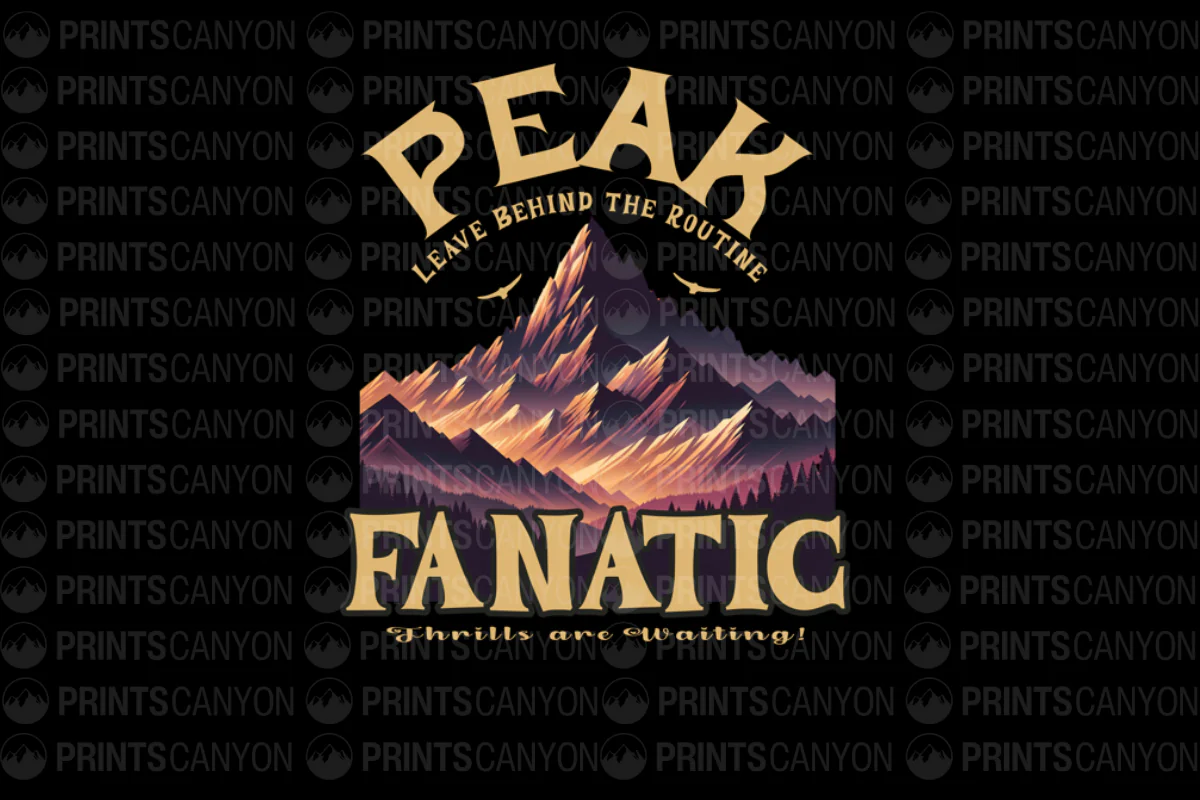 Peak Fanatic Adventure T-Shirt Design Leave the Routine Thrills Awaiting
