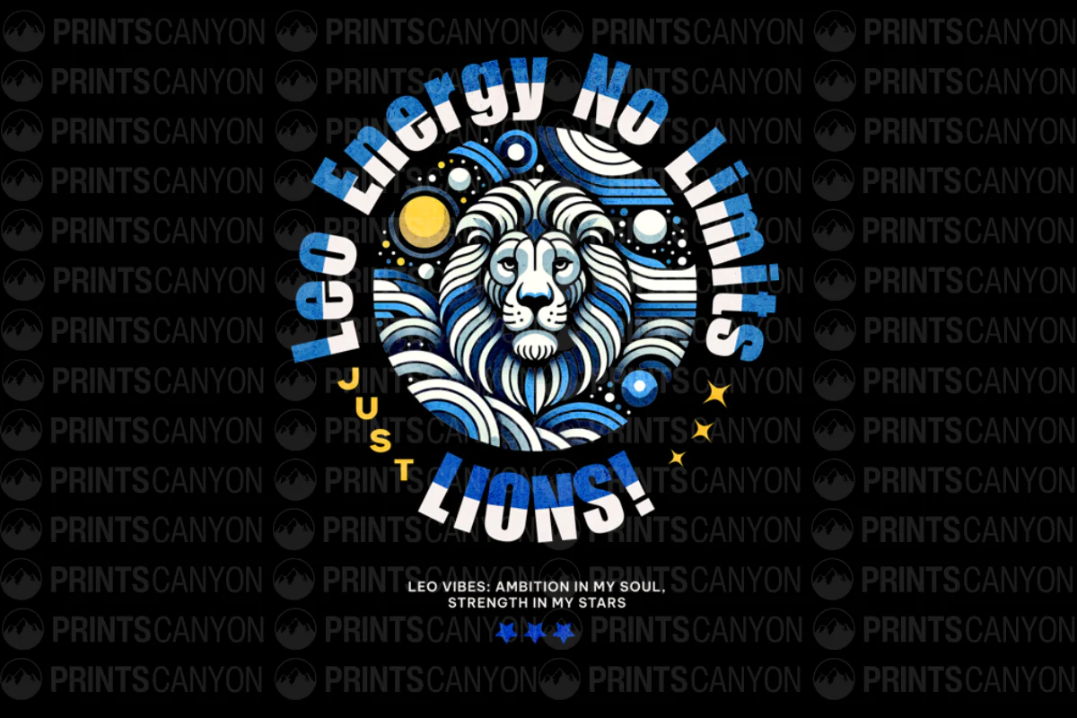 Leo Energy No Limits T-Shirt Design for Ambitious Lions and Astrological Vibes