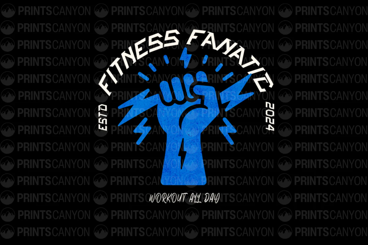 Fitness Fanatic Workout All Day T-Shirt Design 2024