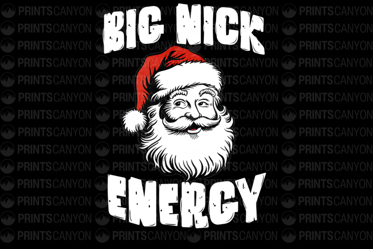 Big Nick Energy Christmas T-Shirt Design