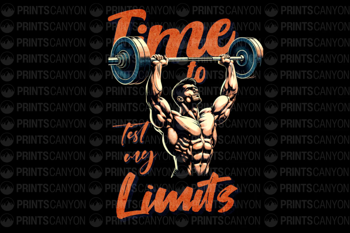 Time to Test My Limits Muscle T-Shirt Design