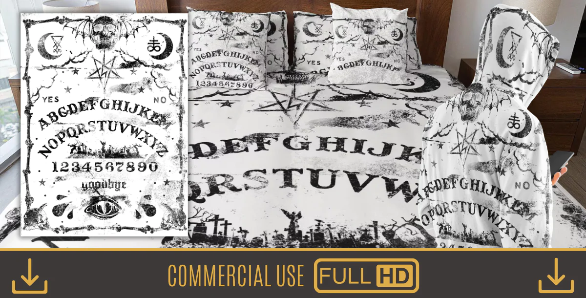 Ouija Board PNG - High-Resolution Transparent 300 DPI Gothic Print