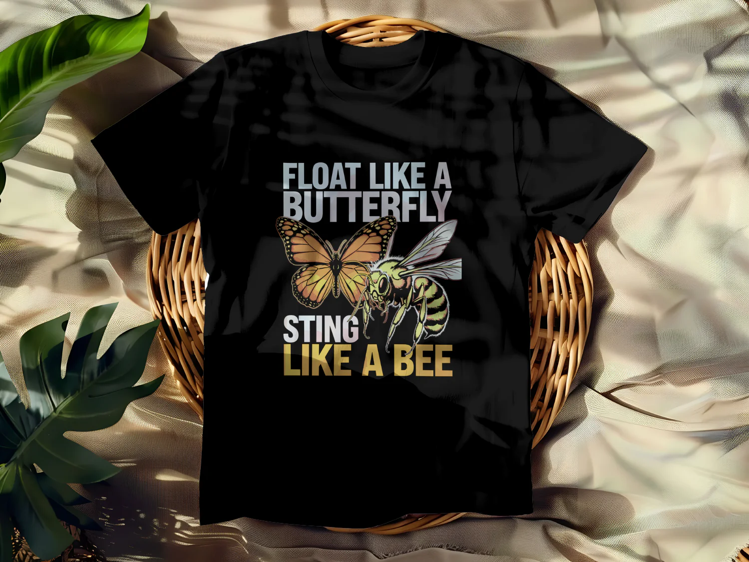 Float Like a Butterfly, Sting Like a Bee Graphic Tee Art