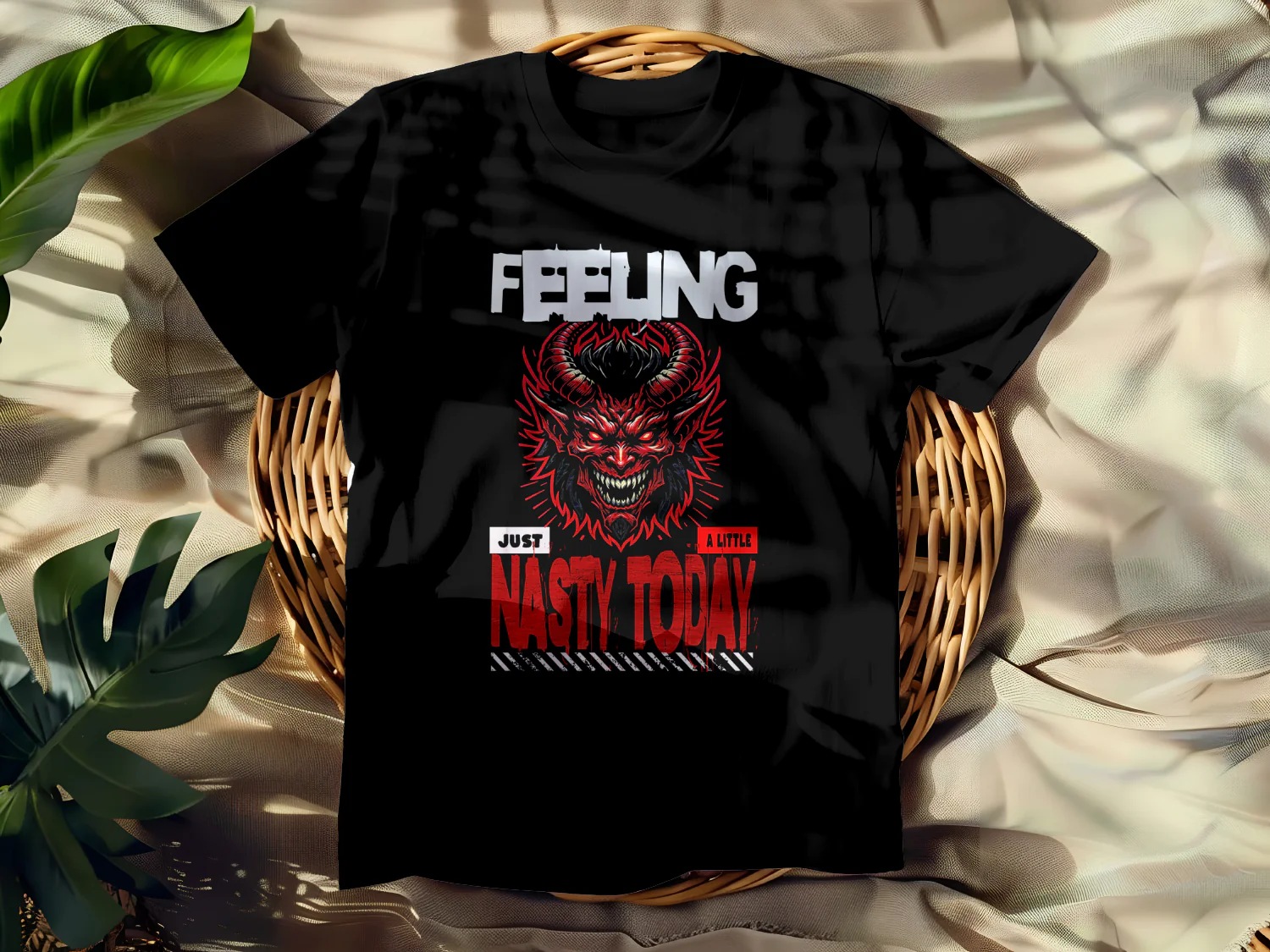 Feeling Just a Little Nasty Today Devil Graphic Tee