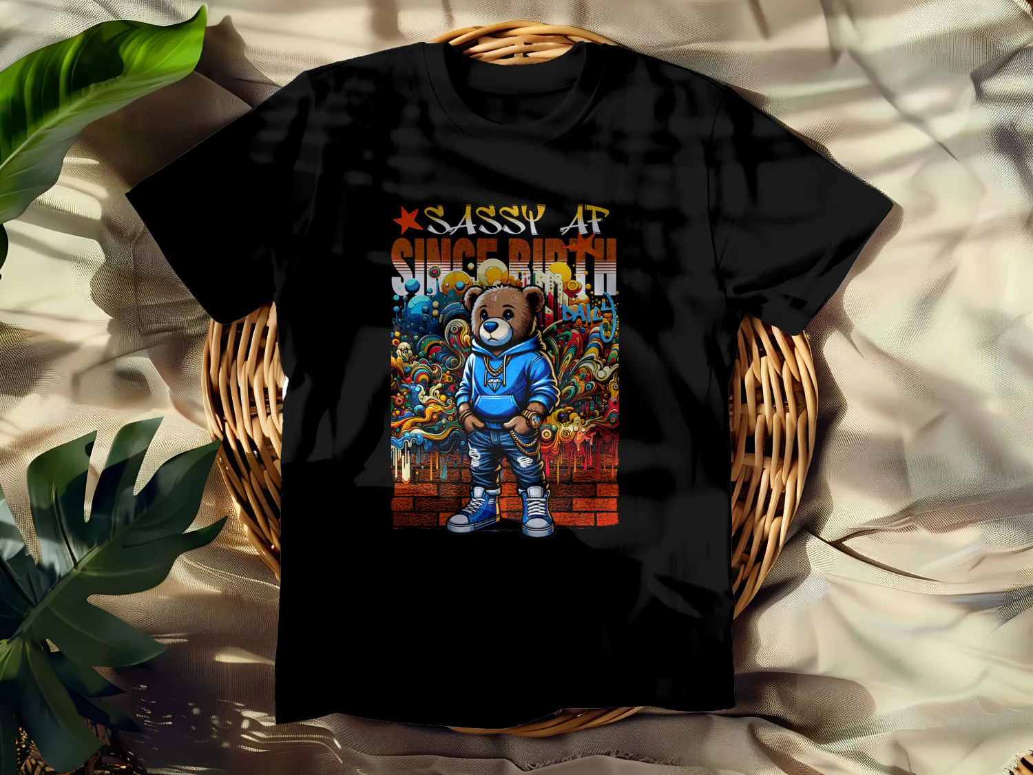 Sassy Bear Graphic Tee Since Birth Daily Stylish Fun Wear