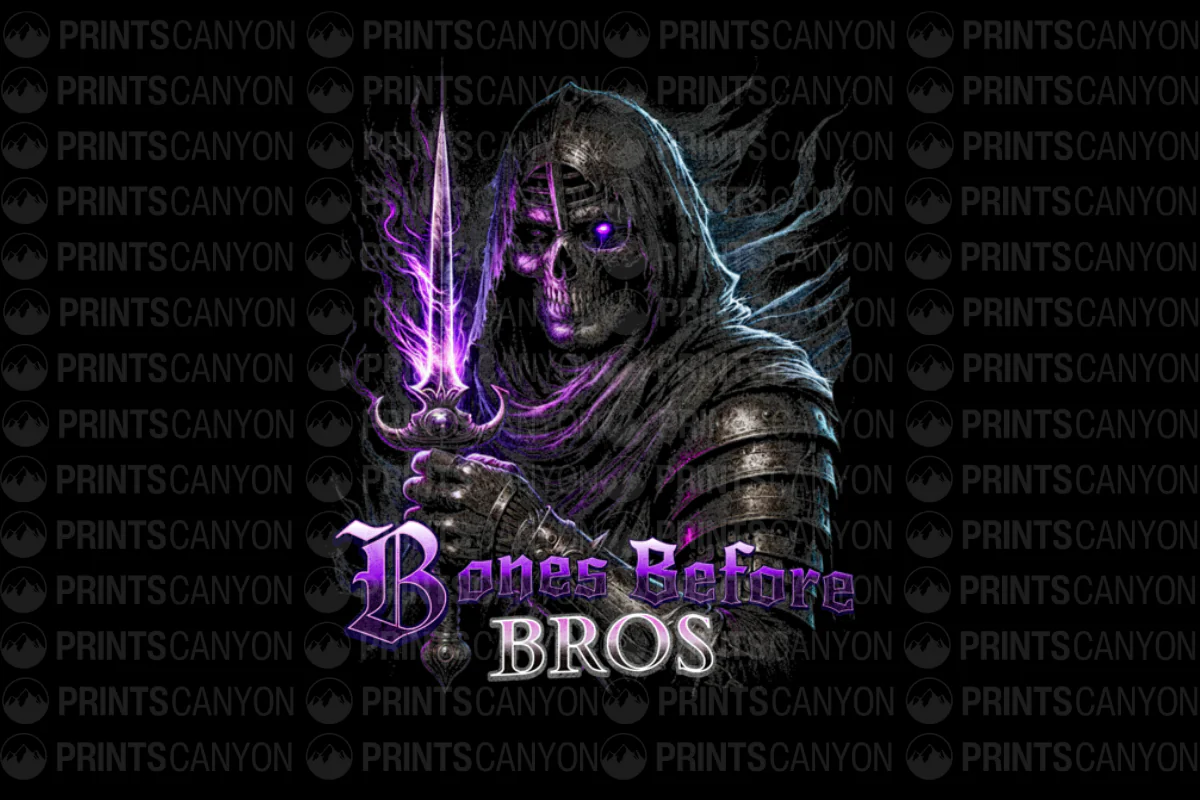 Bones Before Bros Dark Fantasy Graphic Tee