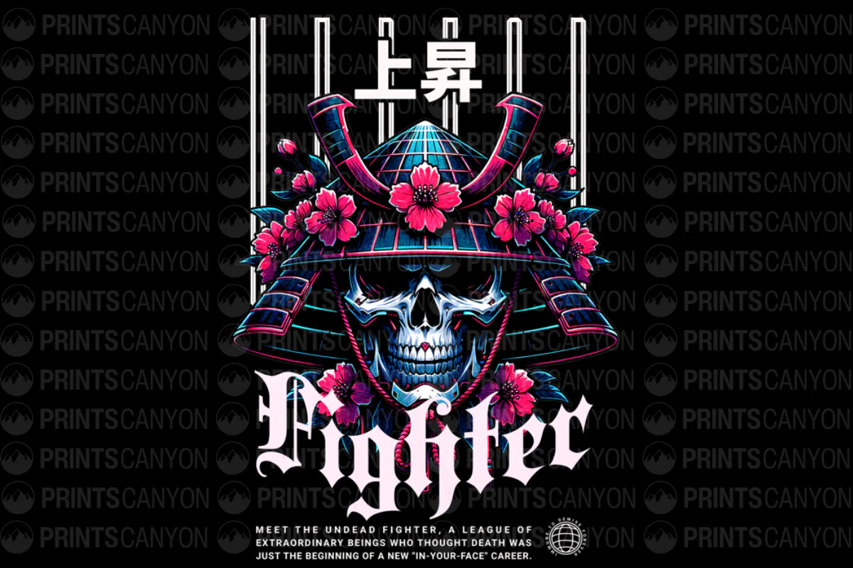 Undead Samurai Fighter Graphic Tee - Embrace the Spirit of Battle with Bold Design
