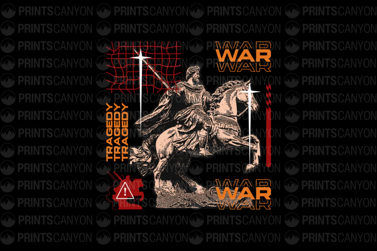 Epic War Tribute: Timeless Elegance Meets Modern Grunge in Bold Graphic Design