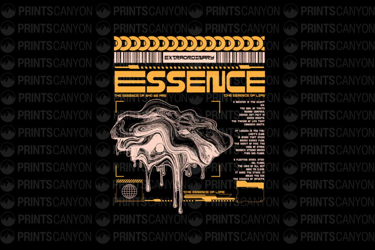 Essence of Life Graphic Tee Bold Design for Unique Expression