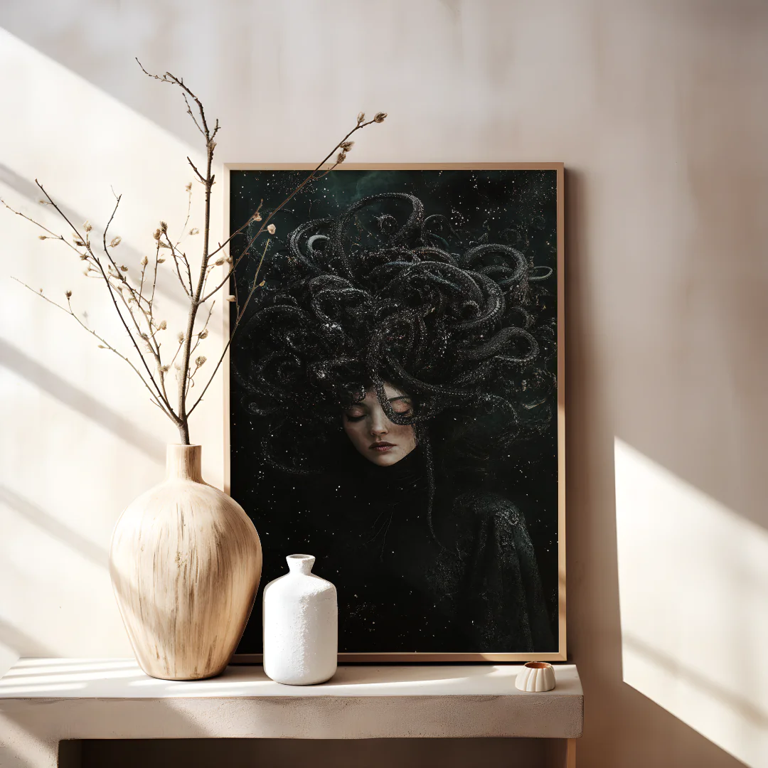 Ethereal Dark Beauty Printable Wall Art for Unique Home Decor