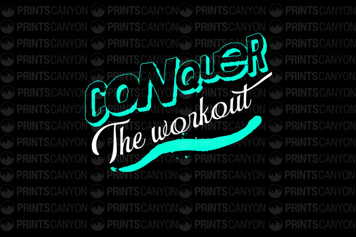 Conquer The Workout Motivational T-Shirt Design for Fitness Enthusiasts