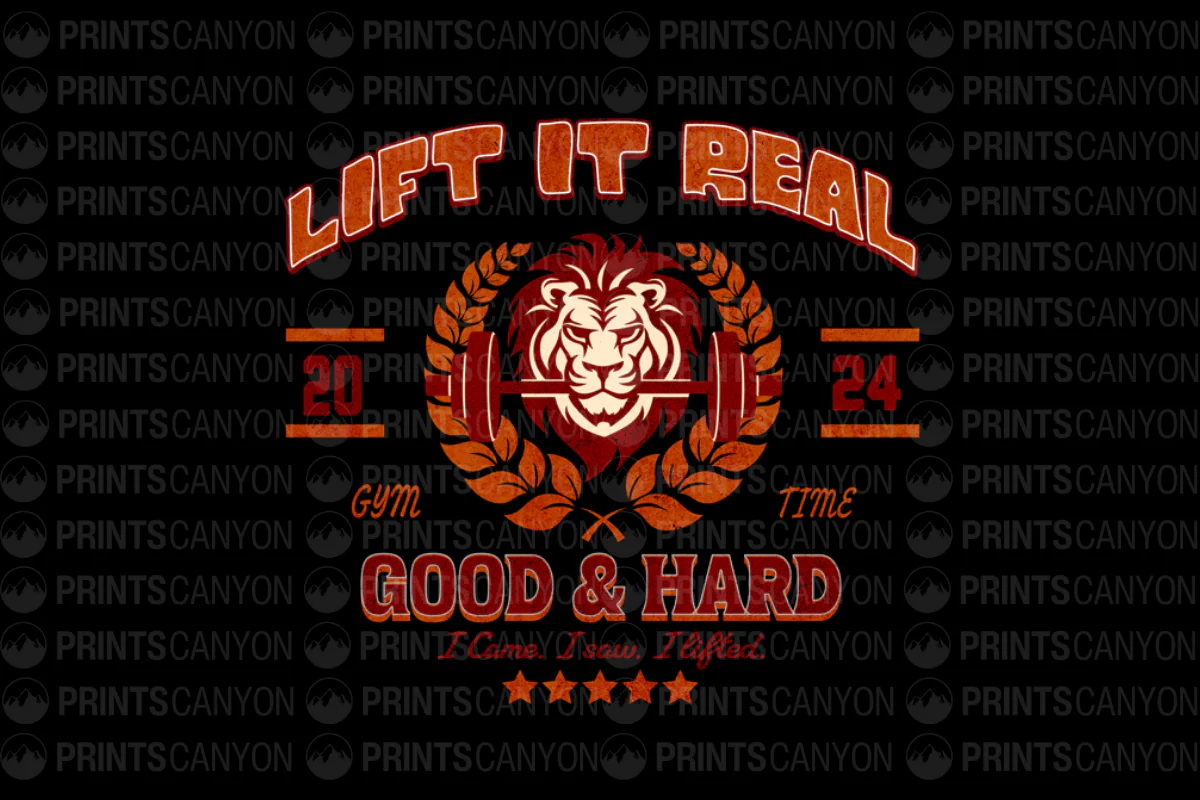 Lift It Real Gym T-Shirt Design - Good & Hard 2024 Fitness Motivation