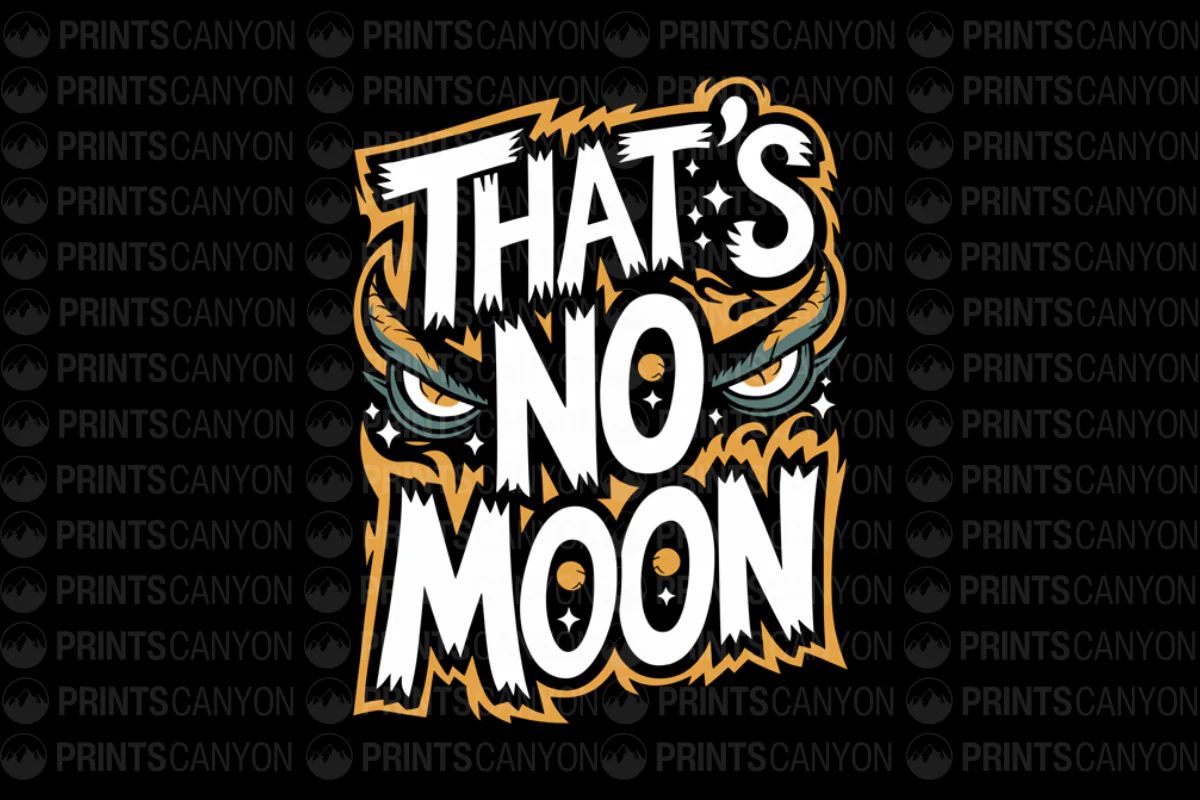 That's No Moon T-Shirt Design for Sci-Fi Fans and Graphic Tee Enthusiasts