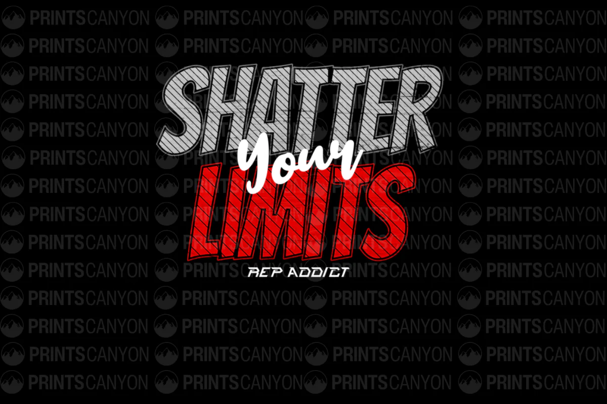 Shatter Your Limits T-Shirt Design for Fitness Enthusiasts