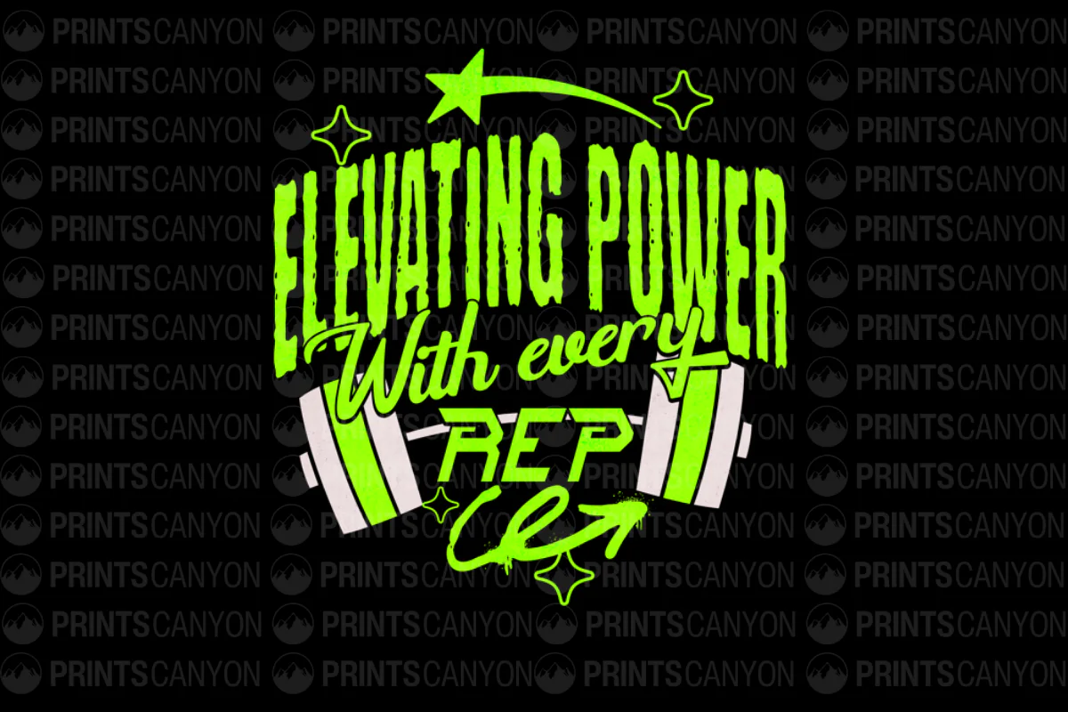 Elevating Power With Every Rep Gym T-Shirt Design