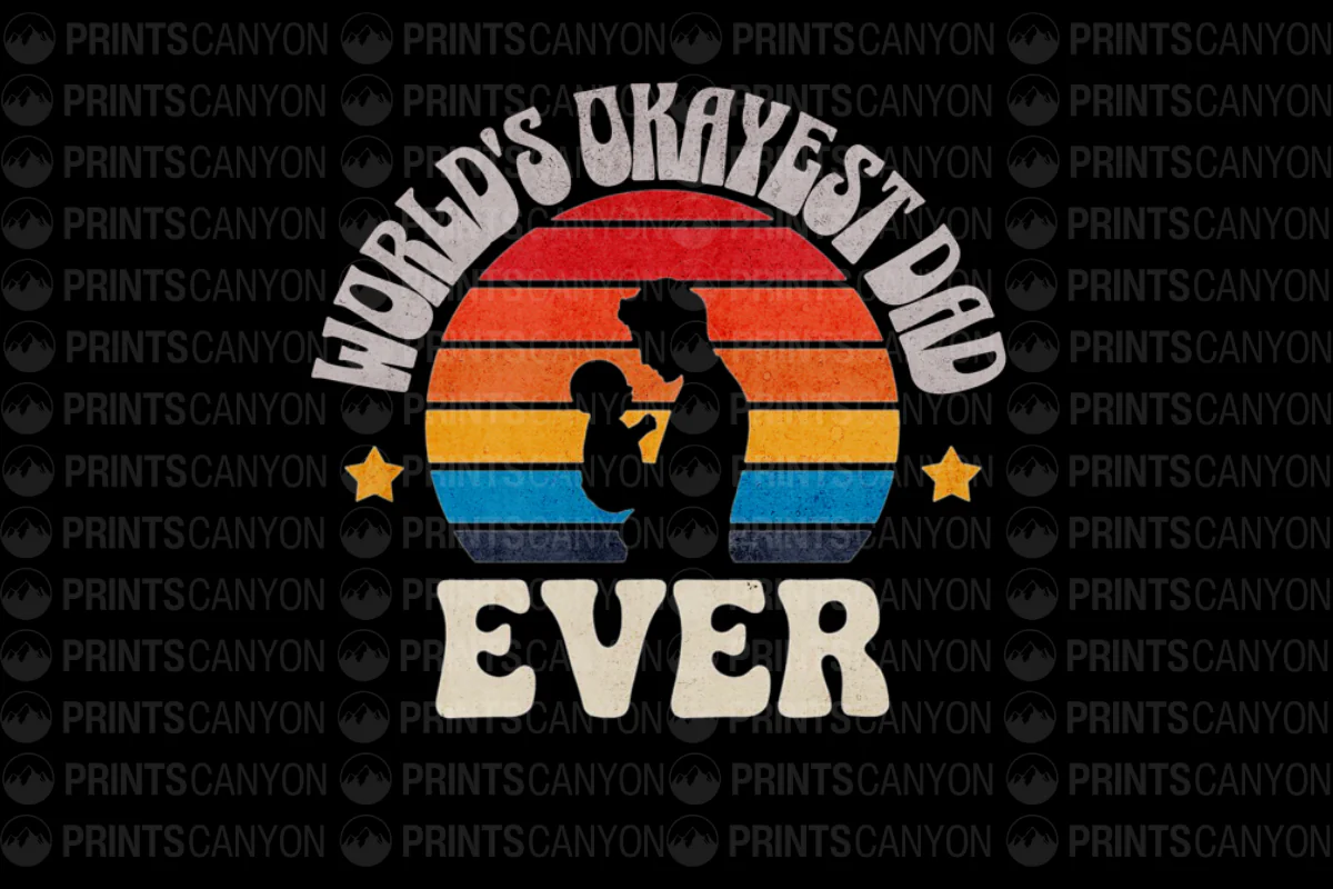 World's Okayest Dad T-Shirt Design for Father's Day or Gift