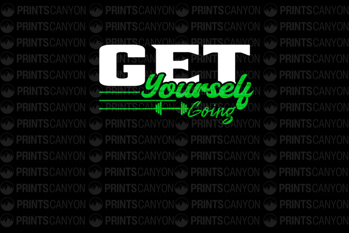 Get Yourself Going Fitness Motivational T-Shirt Design