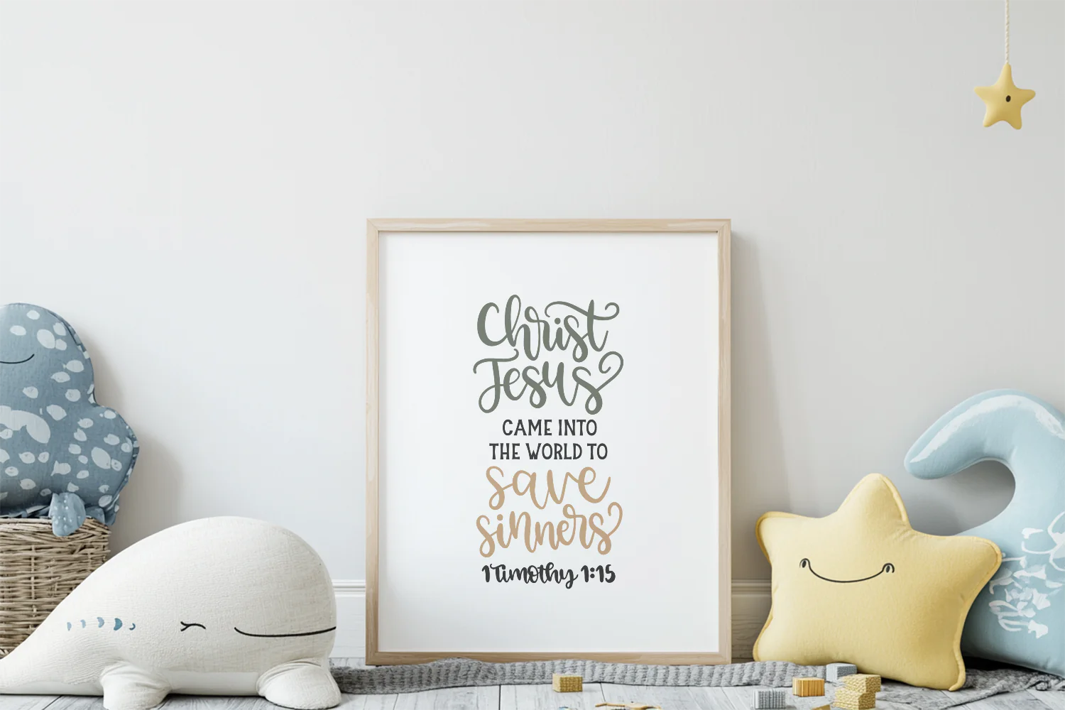 Christ Jesus Came to Save Sinners Motivational Wall Art Print 1 Timothy 1:15