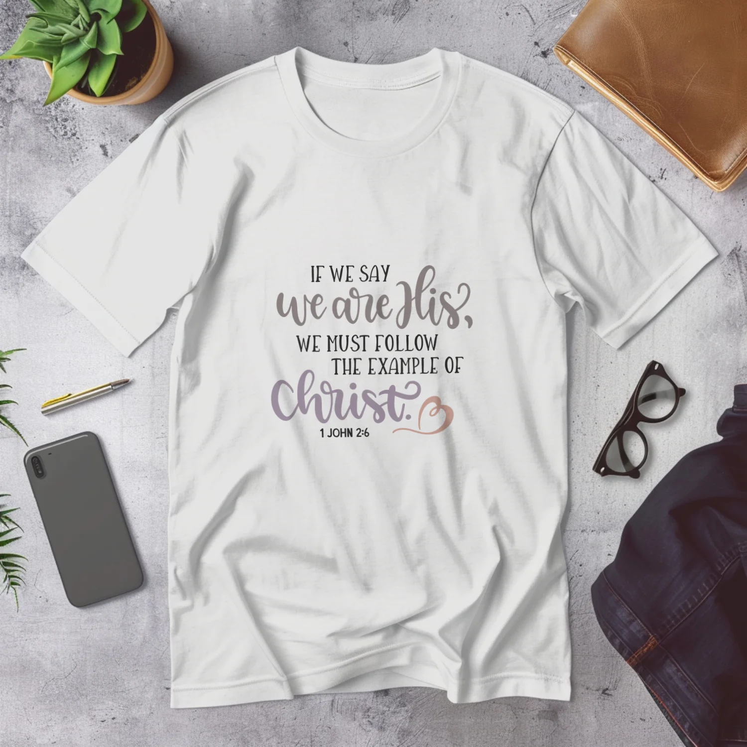 Follow the Example of Christ Inspirational Wall Art Print 1 John 2:6