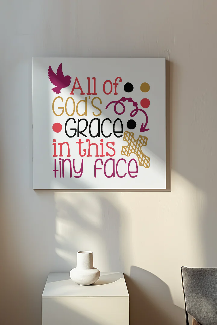 All of God's Grace in This Tiny Face Inspirational Design