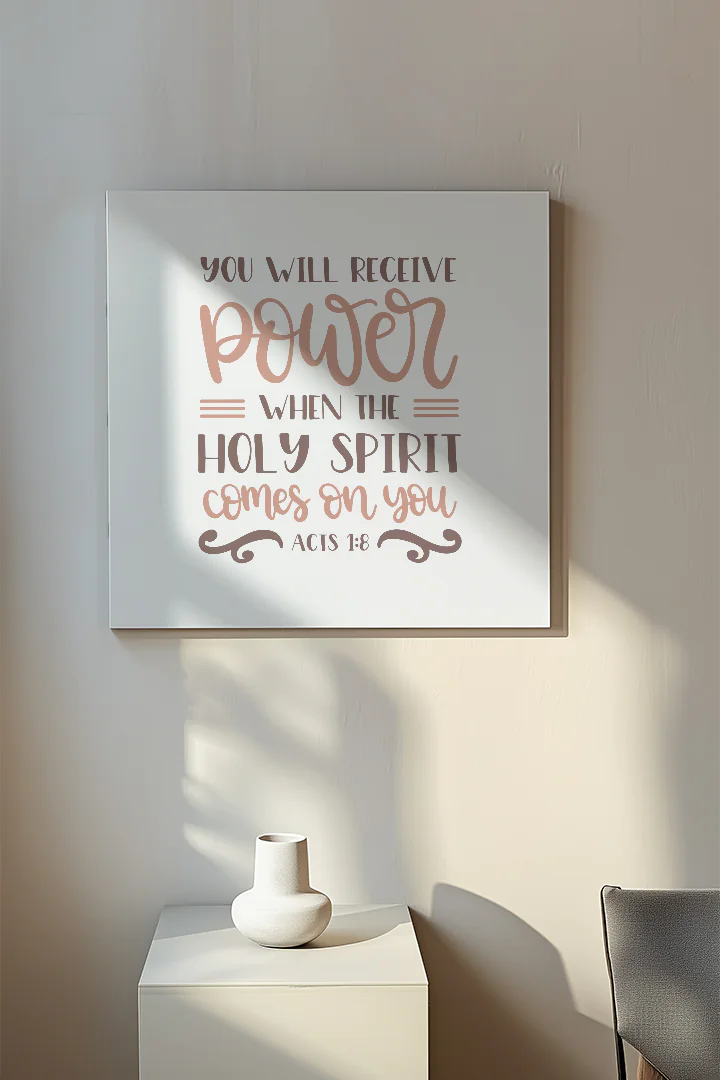 Empowerment Through Faith: Acts 1:8 Inspirational Wall Art Print