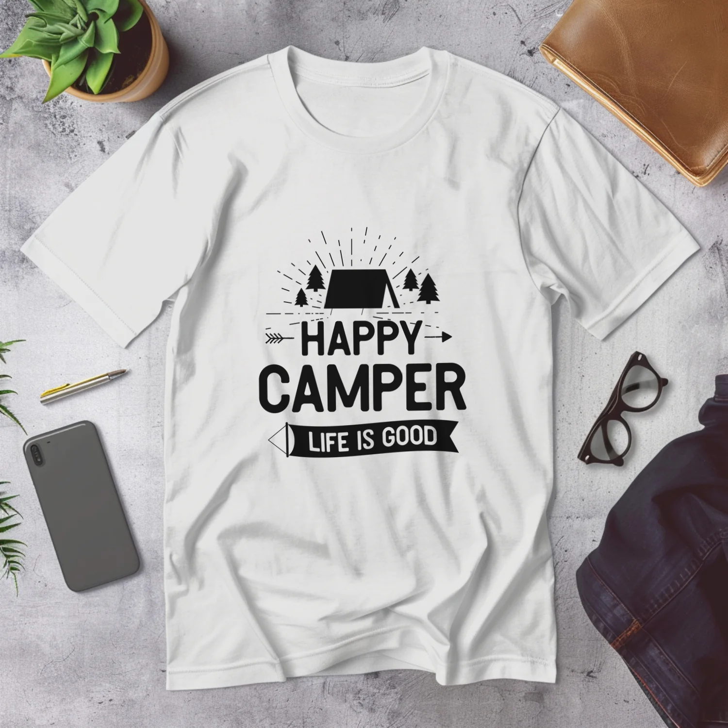 Happy Camper Design for Nature Lovers and Outdoor Enthusiasts