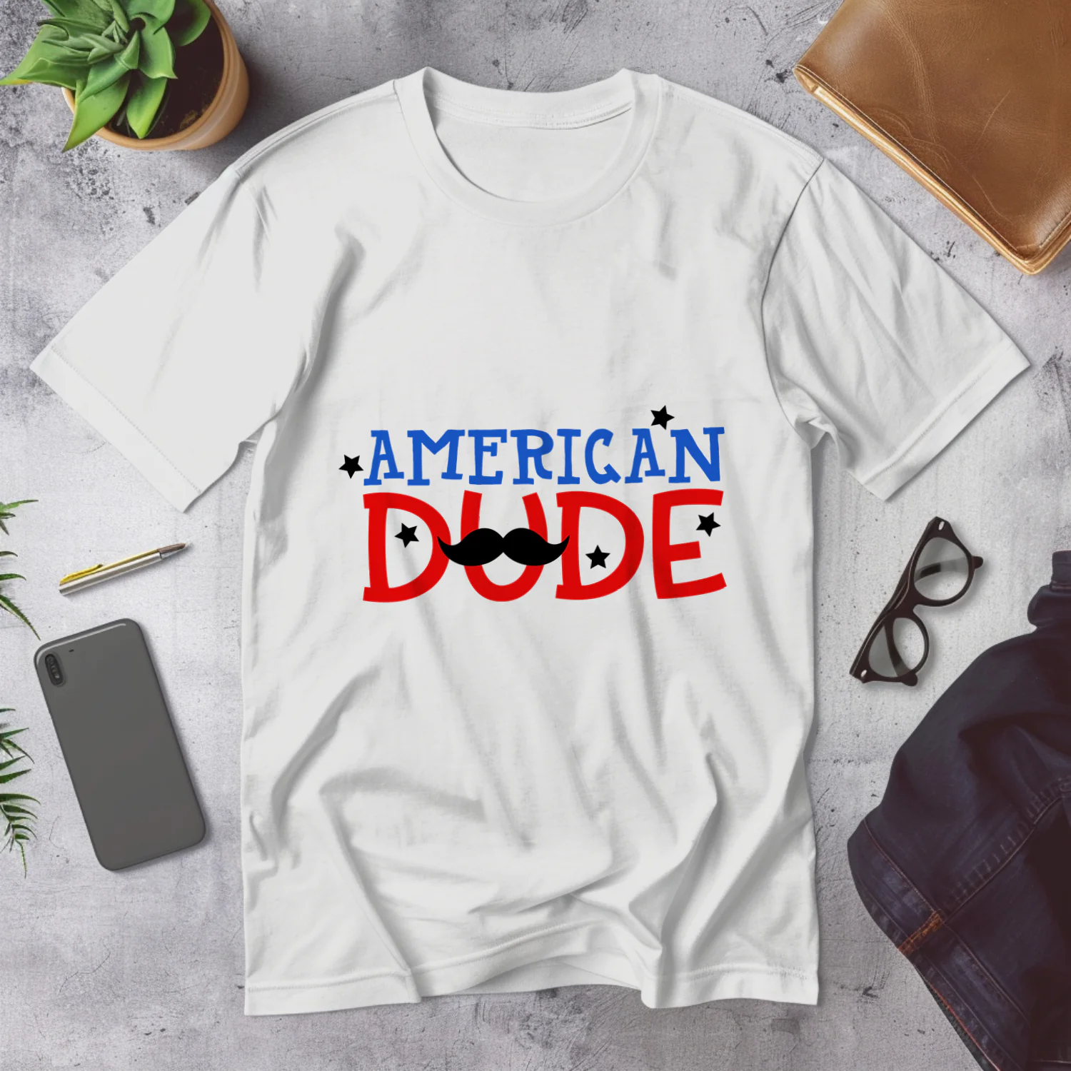 American Dude Graphic Tee for Patriotic Spirit and Fun Celebrations