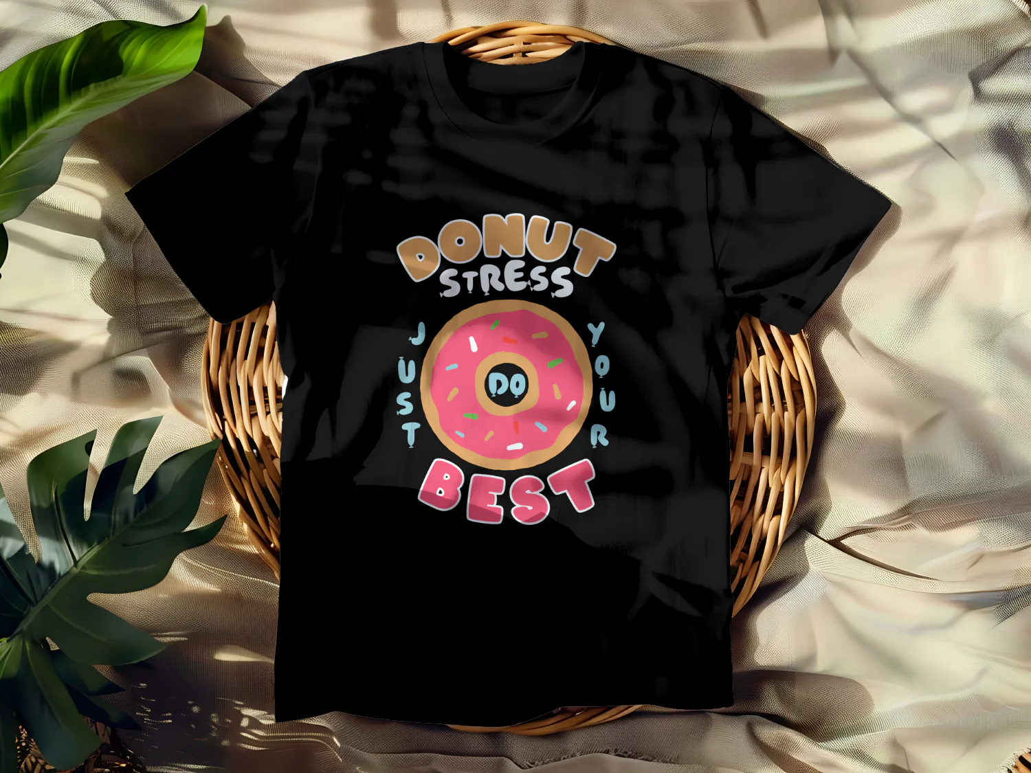 Donut Stress Just Do Your Best T-Shirt Design