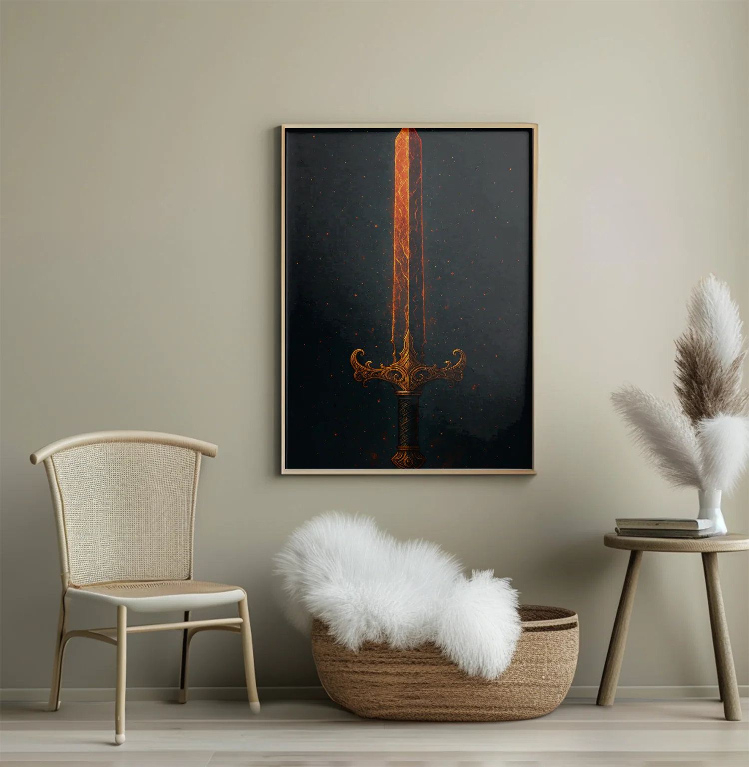 Mythical Flame Sword - Illuminate Your Fantasy Adventure