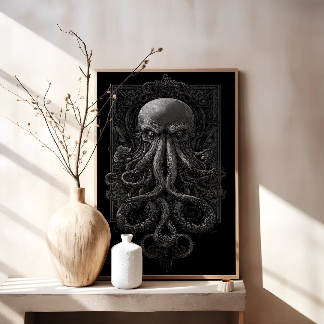 Intricate Cthulhu Wall Art Printable for Unique Home Decor