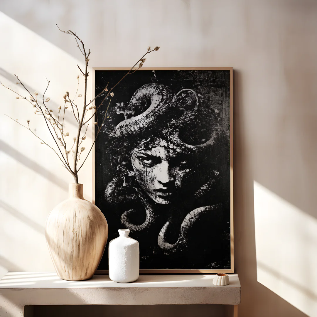 Mystical Medusa Wall Art Printable Design for Unique Home Decor