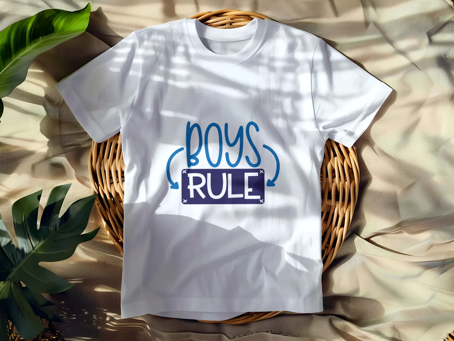 Boys Rule Fun T-Shirt Design for Kids Printable Digital File