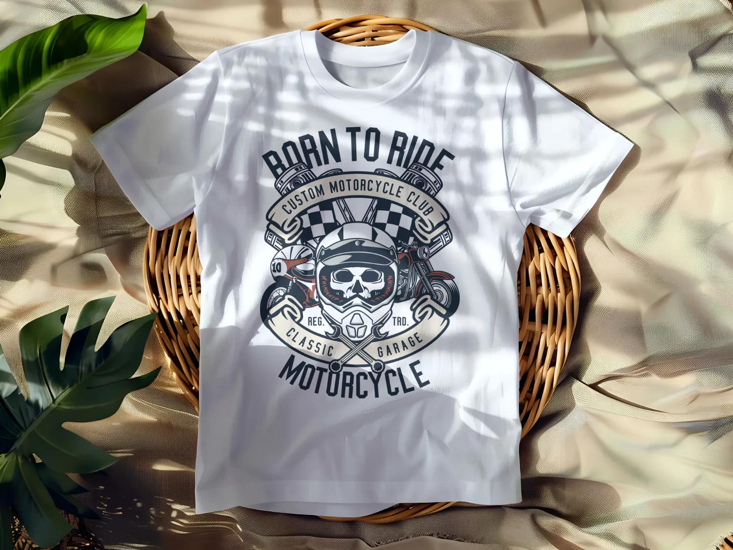 Born to Ride Motorcycle Club T-Shirt Design for Bikers and Motor Enthusiasts