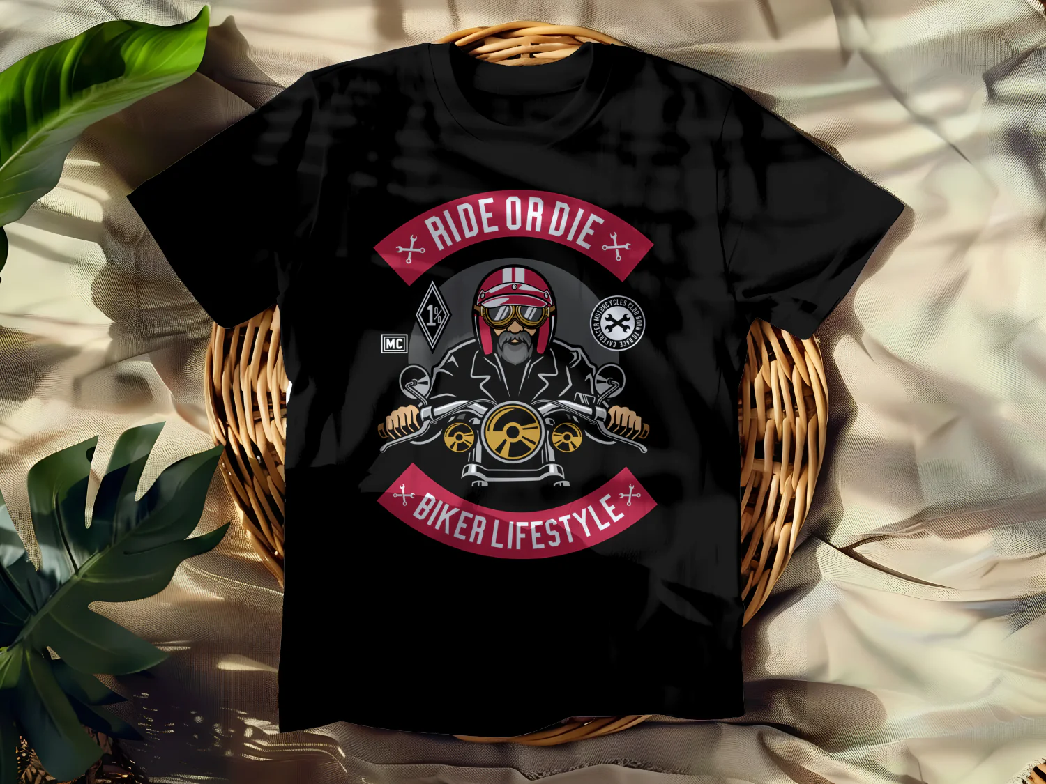 Ride or Die Biker Lifestyle T-Shirt Design