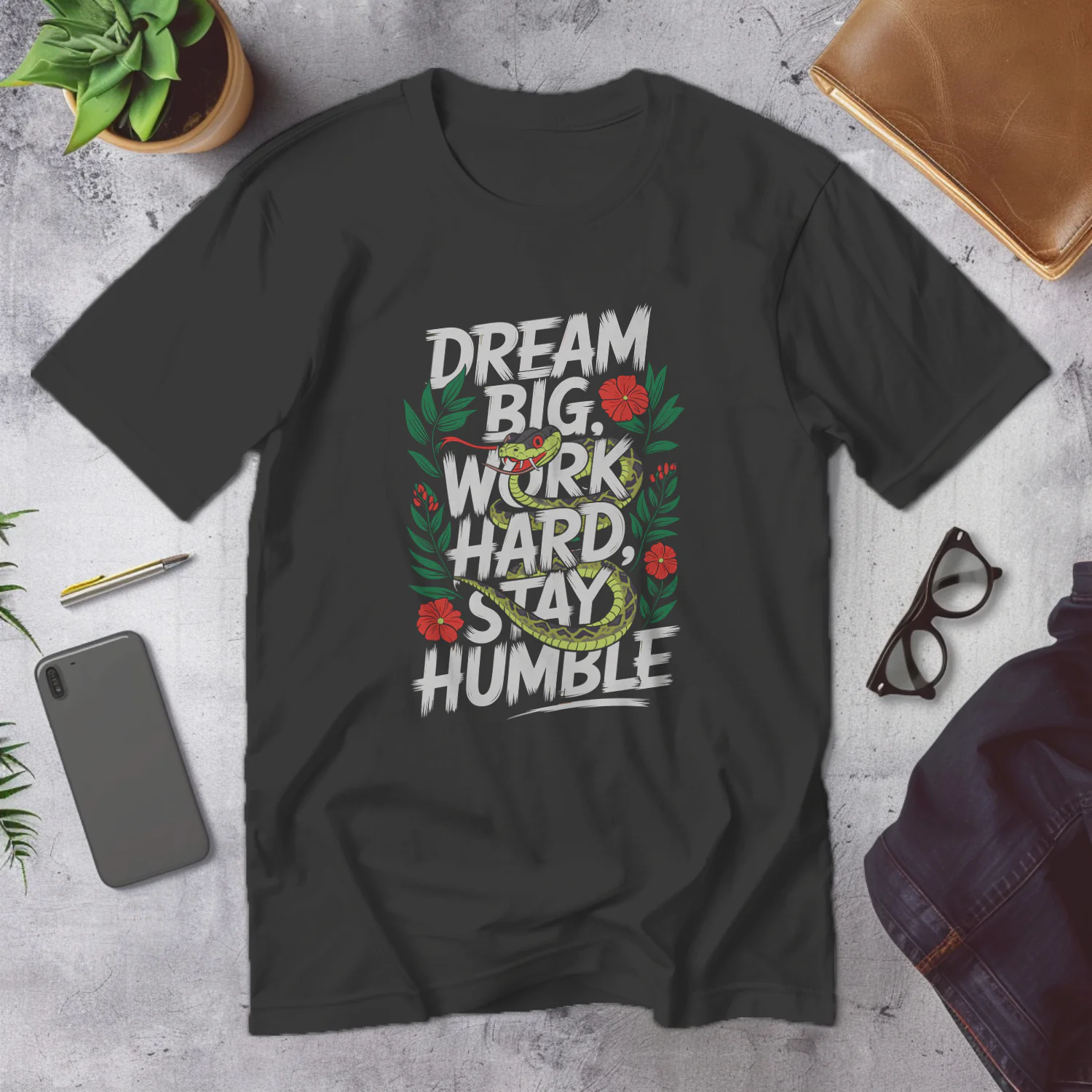 Dream Big Work Hard Stay Humble Inspirational Art Print