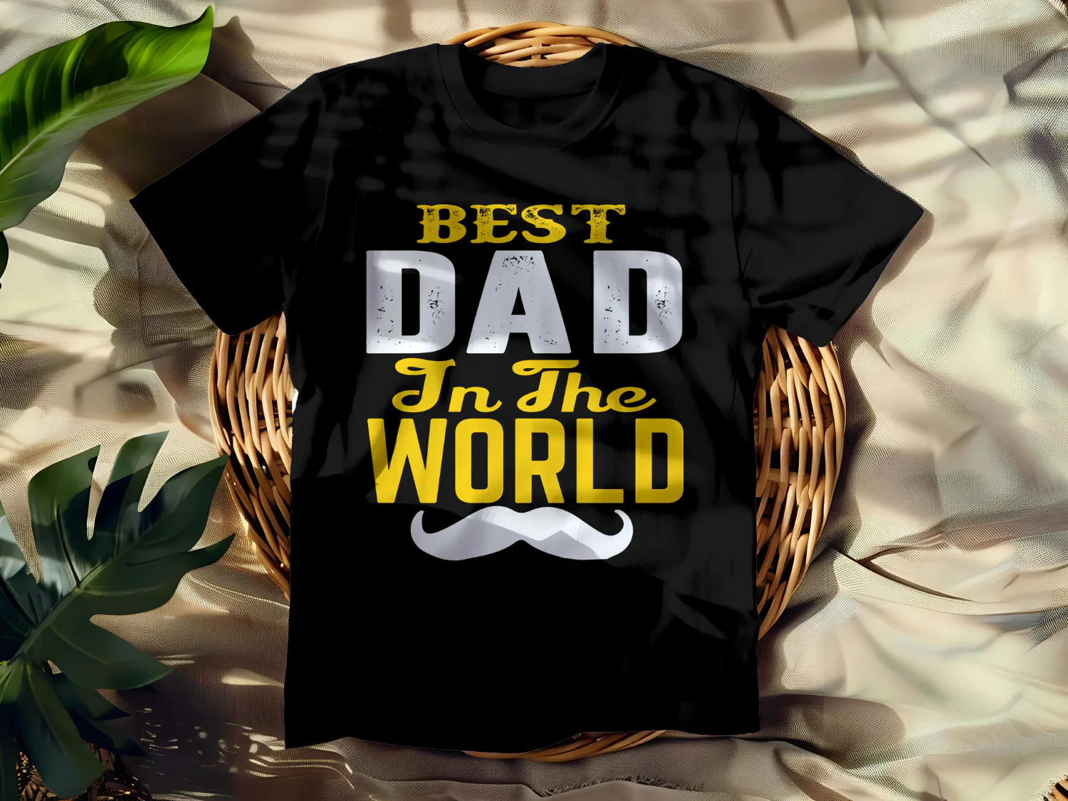Best Dad in the World T-Shirt Design Printable File