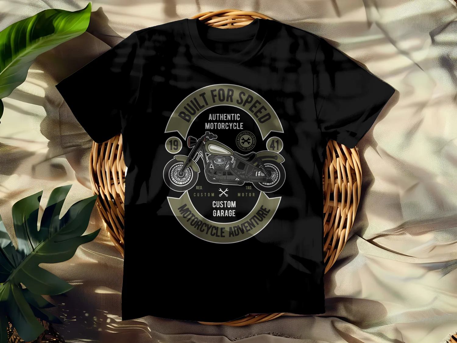 Built for Speed Motorcycle Adventure T-Shirt Design