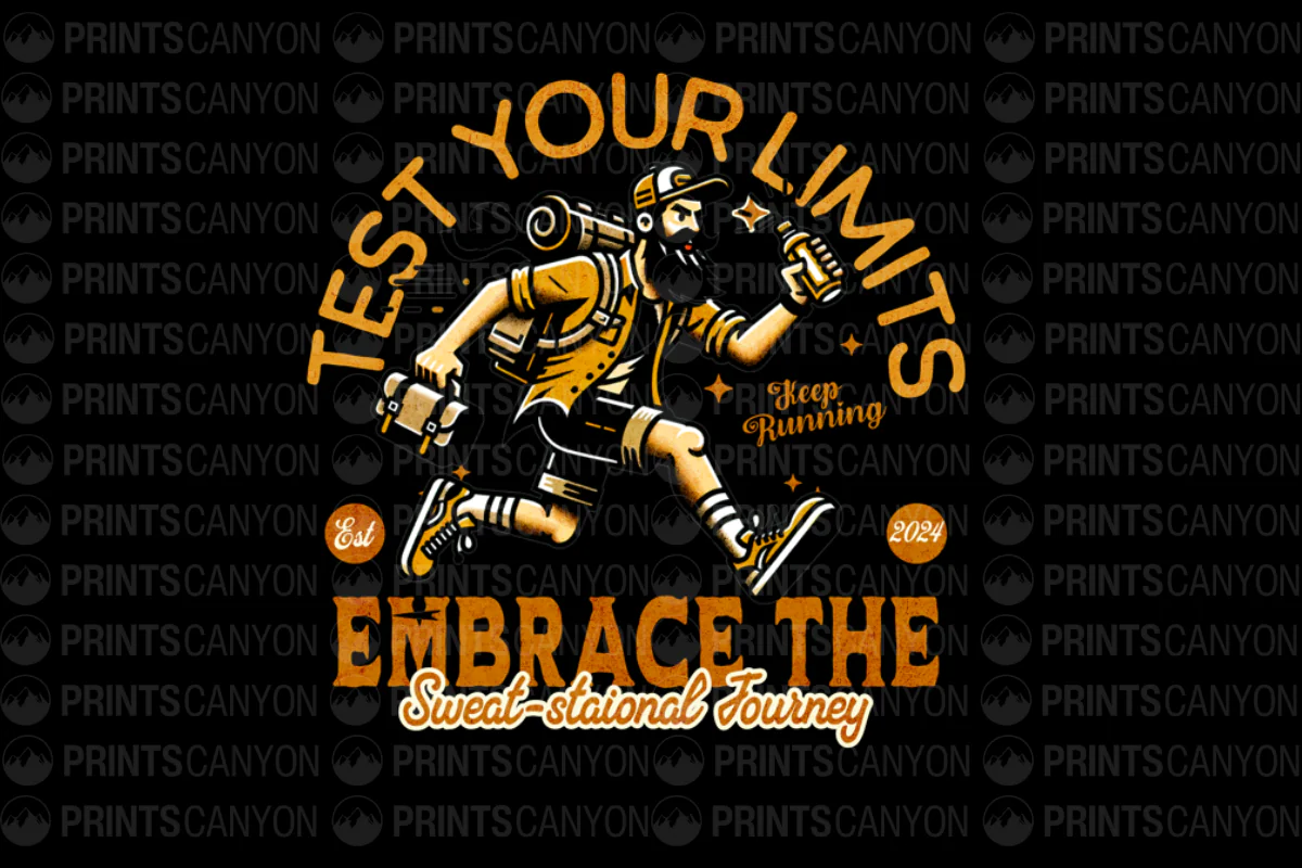Test Your Limits Embrace the Sweat-staional Journey Running Tee 2024