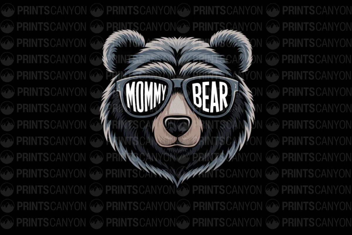 Cool Mommy Bear Graphic for Stylish Moms and Fun Lifestyles