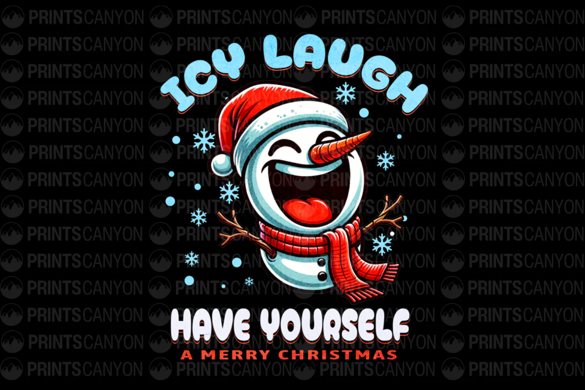 Icy Laugh Christmas Snowman T-Shirt - Have Yourself a Merry Christmas Fun Design