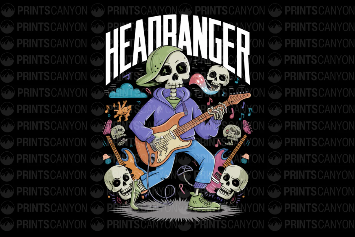 Skeletal Rocker T-Shirt for Music Lovers and Halloween Fans