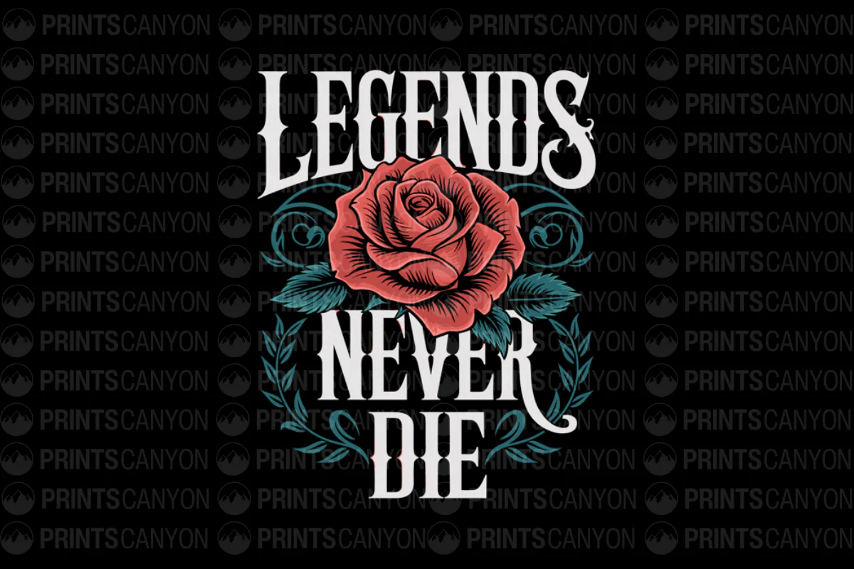 Legends Never Die Floral Graphic Tee