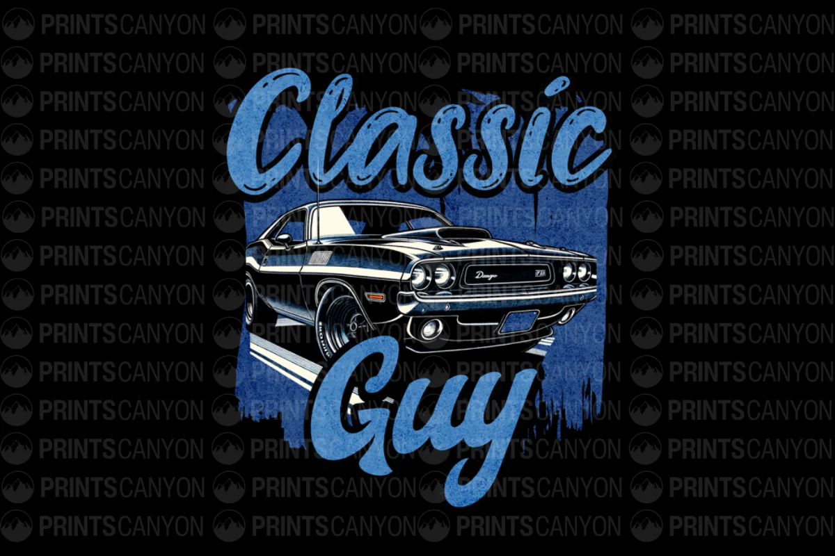Classic Guy Vintage Car Graphic Tee for Automotive Enthusiasts and Classic Car Lovers