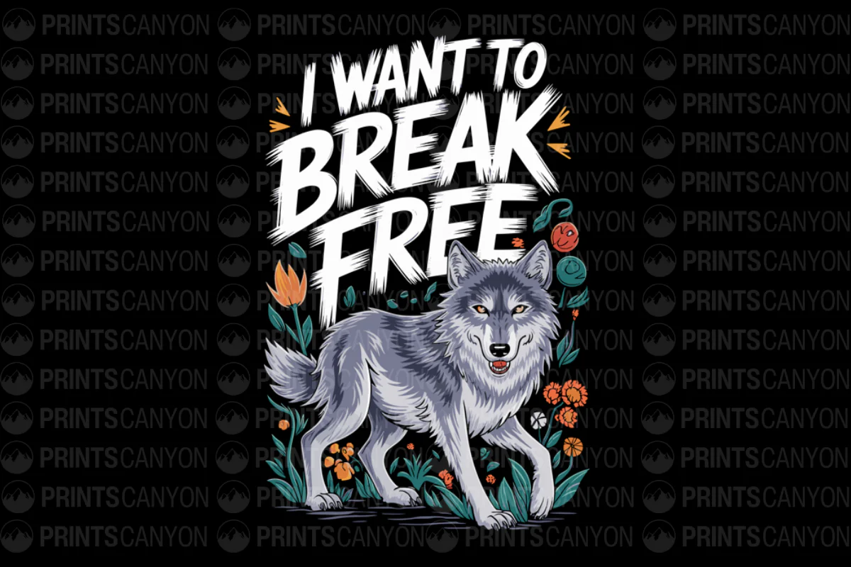 Wild Spirit: I Want to Break Free Wolf Art Print