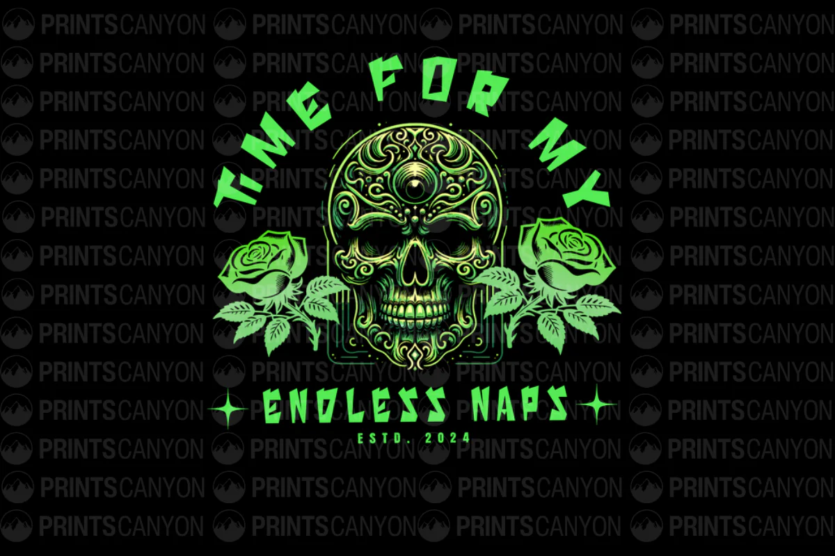 Time for My Endless Naps Skull Graphic Tee Estd. 2024