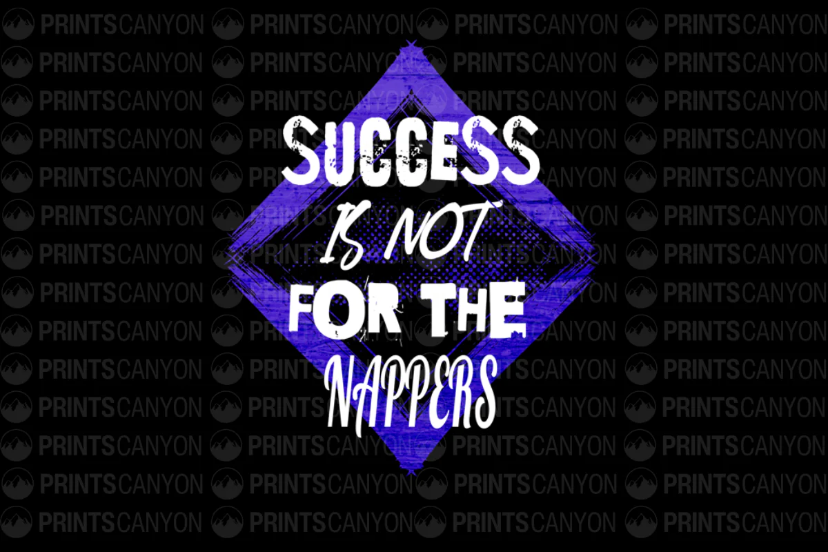 Success Is Not for the Nappers Motivational Wall Art Print